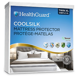 HealthGuard Coolsilk 5 Sided Tencel Jersey Protecteur de Matelas Imperméable Simple Extra Long - Liquidation Vente Finale - Simple Boutique