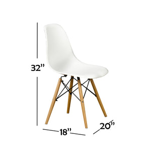 IFDC - Ensemble de 4 Chaises Eiffel de Cuisine, 20''x18''x32'', Blanc - Simple Boutique