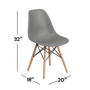 IFDC - Ensemble de 4 Chaises Eiffel de Cuisine, 20''x18''x32'', Gris - Simple Boutique