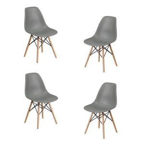 IFDC - Ensemble de 4 Chaises Eiffel de Cuisine, 20''x18''x32'', Gris - Simple Boutique