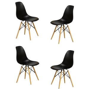 IFDC - Ensemble de 4 Chaises Eiffel de Cuisine, 20''x18''x32'', Noir - Simple Boutique