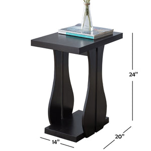 IFDC - Table d'appoint, 14'' x 20'' x 24'', Couleur Espresso - Simple Boutique
