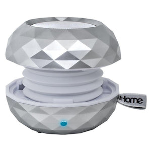 IHome IBT66S mini haut-parleur rechargeable bluetooth à couleur variable argent - Simple Boutique