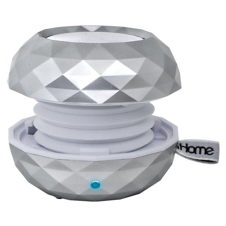 IHome IBT66S mini haut-parleur rechargeable bluetooth à couleur variable argent - Simple Boutique
