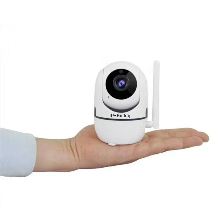 IP-Buddy 90869 Caméra IP avec Suivi de Mouvement, Wi-Fi, Carte SD, Infrarouge, 2 MP, 1080P, Stockage en Ligne, Rotation 355 Degrée, pour l'intérieur, Blanc - Simple Boutique