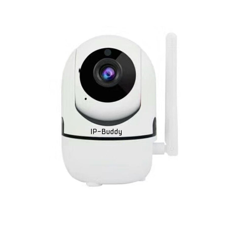 IP-Buddy 90869 Caméra IP avec Suivi de Mouvement, Wi-Fi, Carte SD, Infrarouge, 2 MP, 1080P, Stockage en Ligne, Rotation 355 Degrée, pour l'intérieur, Blanc - Simple Boutique
