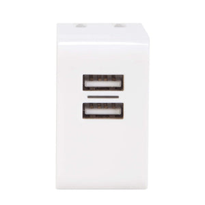 ISTORE Chargeur USB Double à Fiches Pliables Blanc - Simple Boutique