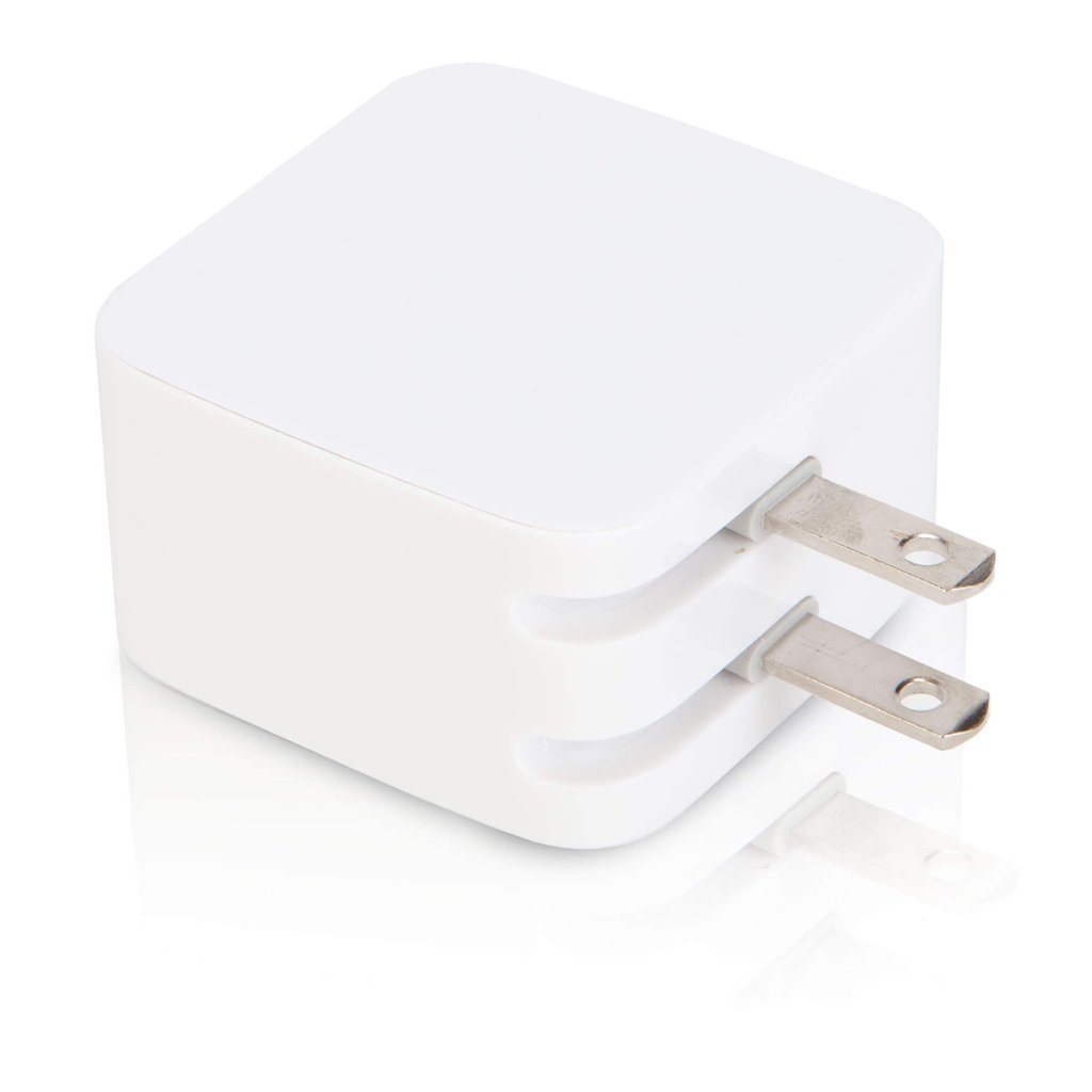 ISTORE Chargeur USB Double à Fiches Pliables Blanc - Simple Boutique