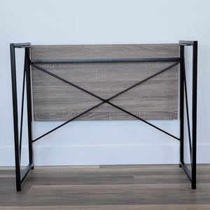 ITY International - Bureau D'écriture Pliable, 35.4" x 17.7"x29.1", Noir et Gris Taupe - Simple Boutique