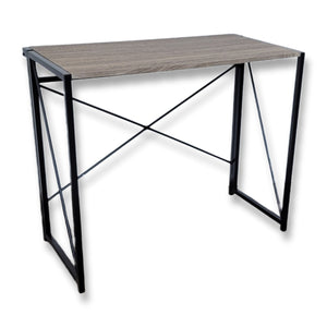 ITY International - Bureau D'écriture Pliable, 35.4" x 17.7"x29.1", Noir et Gris Taupe - Simple Boutique