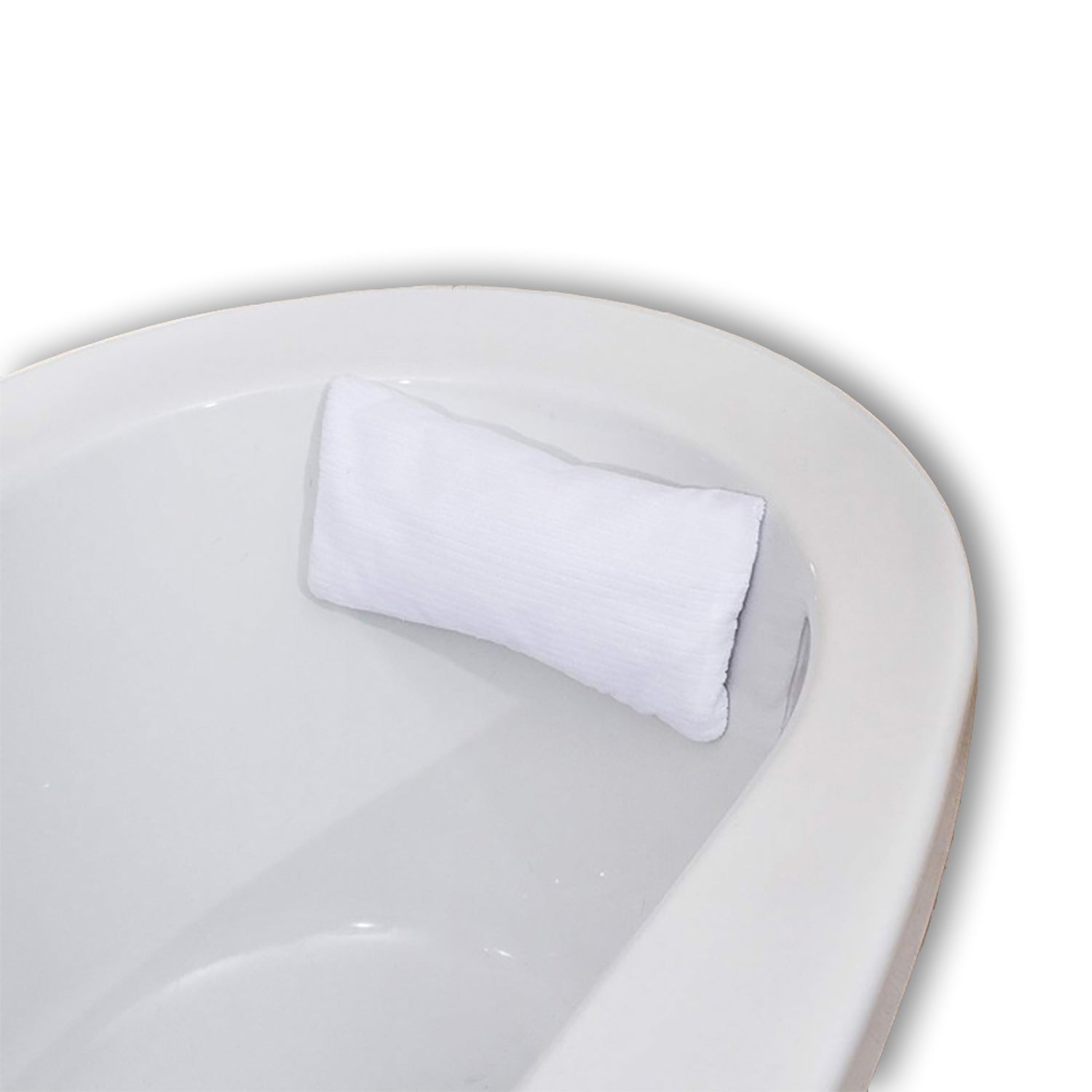 ITY International - Coussin pour le Bain de Luxe, 15" x 7", Blanc - Simple Boutique