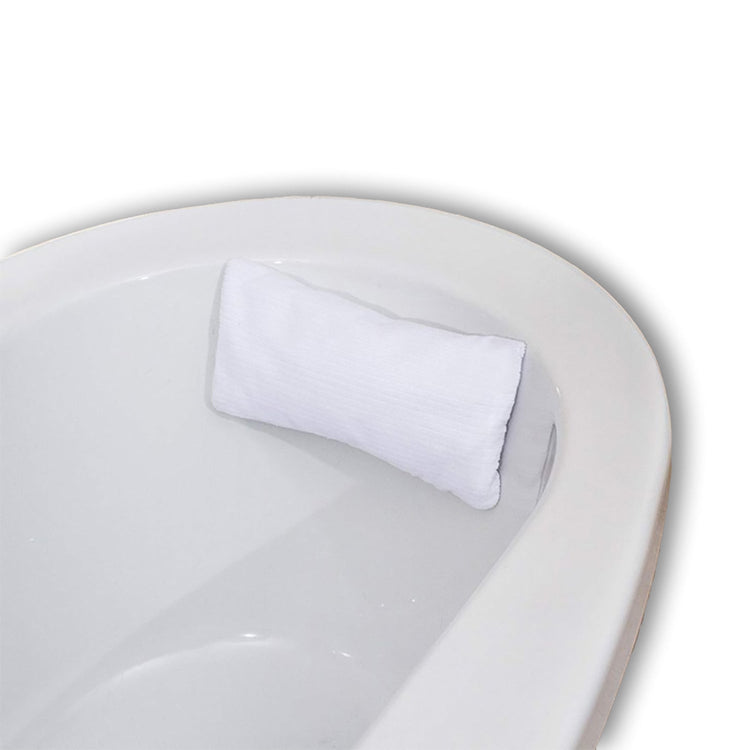 ITY International - Coussin pour le Bain de Luxe, 15" x 7", Blanc - Simple Boutique