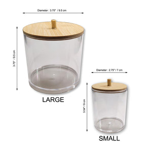 ITY International - Ensemble de 2 Grand et 1 Petits Pot de Rangement avec Couvercle en Bambou - Simple Boutique