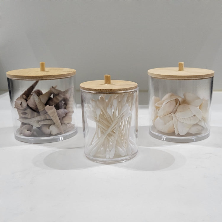 ITY International - Ensemble de 2 Grand et 1 Petits Pot de Rangement avec Couvercle en Bambou - Simple Boutique