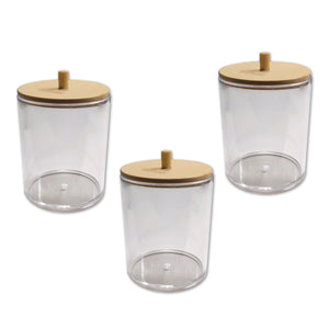 ITY International - Ensemble de 3 Petits Pots de Rangement avec Couvercle en Bambou - Simple Boutique