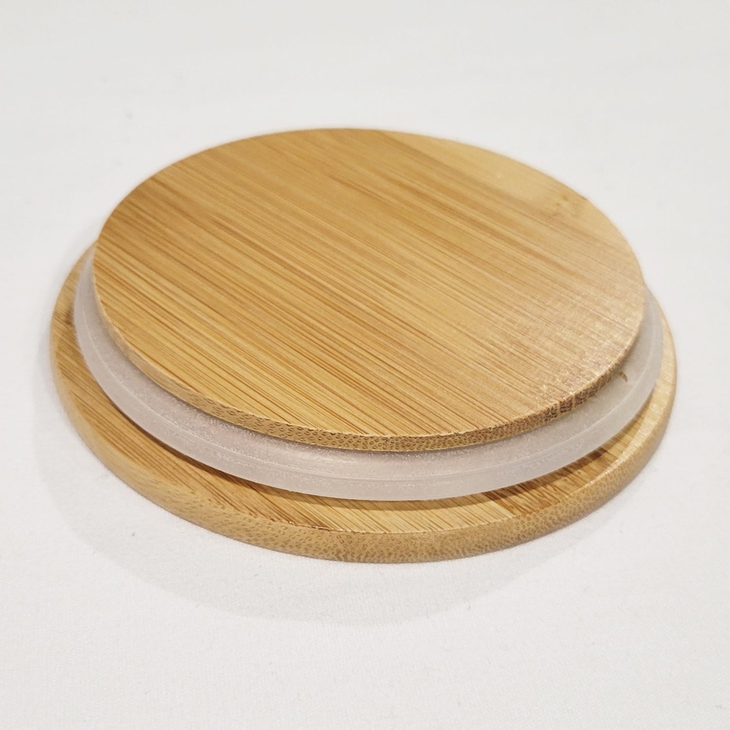 ITY International - Ensemble de 3 Pots de Rangement Hermétiques en Céramique avec Couvercle en Bambou, Grandeur Petit, Blanc et Noir - Simple Boutique