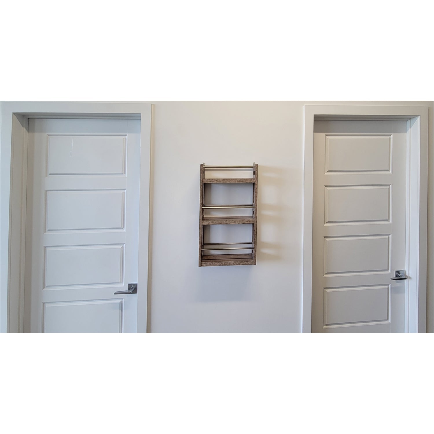 ITY International - Étagère Murale à 2 Étages en MDF, 23.6" x 13.75" x 5.2", Gris Taupe - Simple Boutique