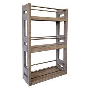 ITY International - Étagère Murale à 2 Étages en MDF, 23.6" x 13.75" x 5.2", Gris Taupe - Simple Boutique