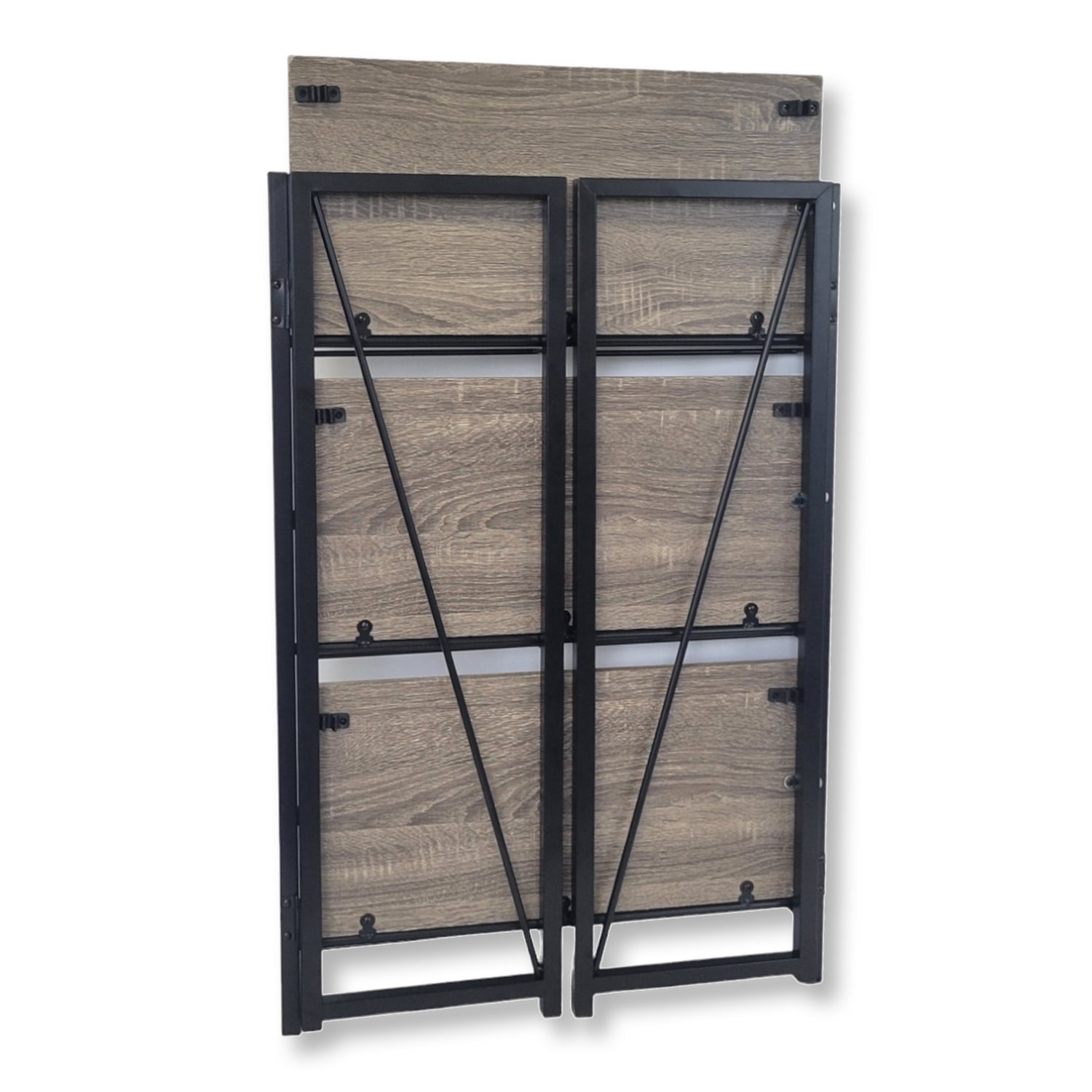 ITY International - Étagère Pliable à 3 Étages, 23.6" x37" x 11.8", Brun - Simple Boutique