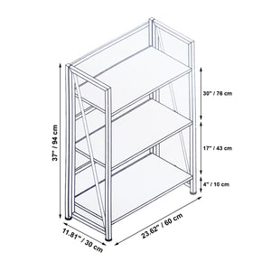 ITY International - Étagère Pliable à 3 Étages, 23.6" x37" x 11.8", Brun - Simple Boutique