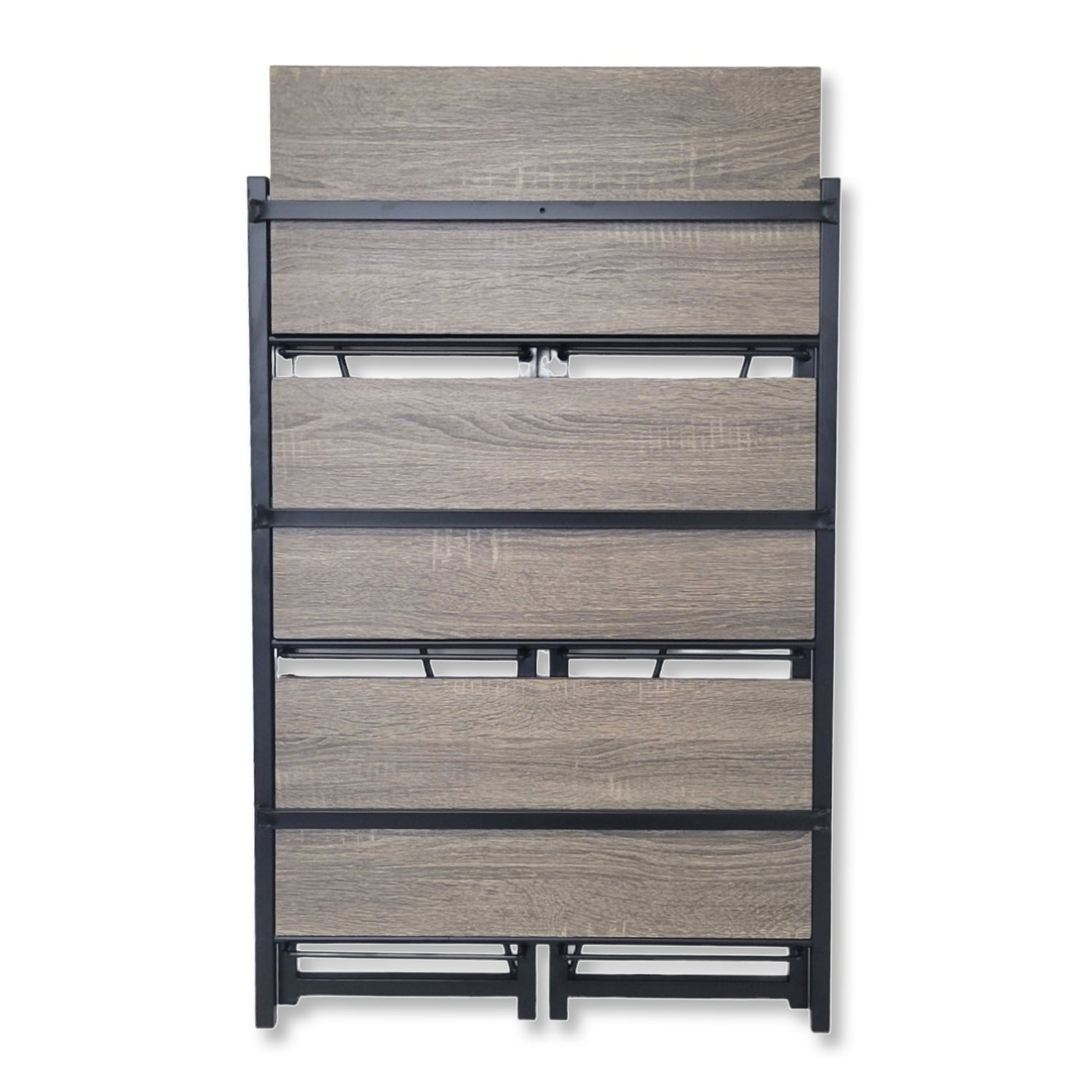 ITY International - Étagère Pliable à 3 Étages, 23.6" x37" x 11.8", Brun - Simple Boutique