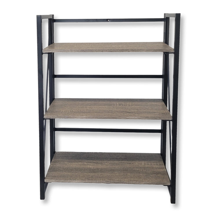 ITY International - Étagère Pliable à 3 Étages, 23.6" x37" x 11.8", Brun - Simple Boutique