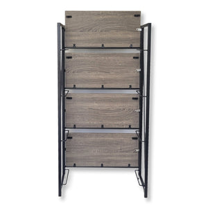 ITY International - Étagère Pliable à 4 Étages, 23.6" x37" x 11.8", Brun - Simple Boutique