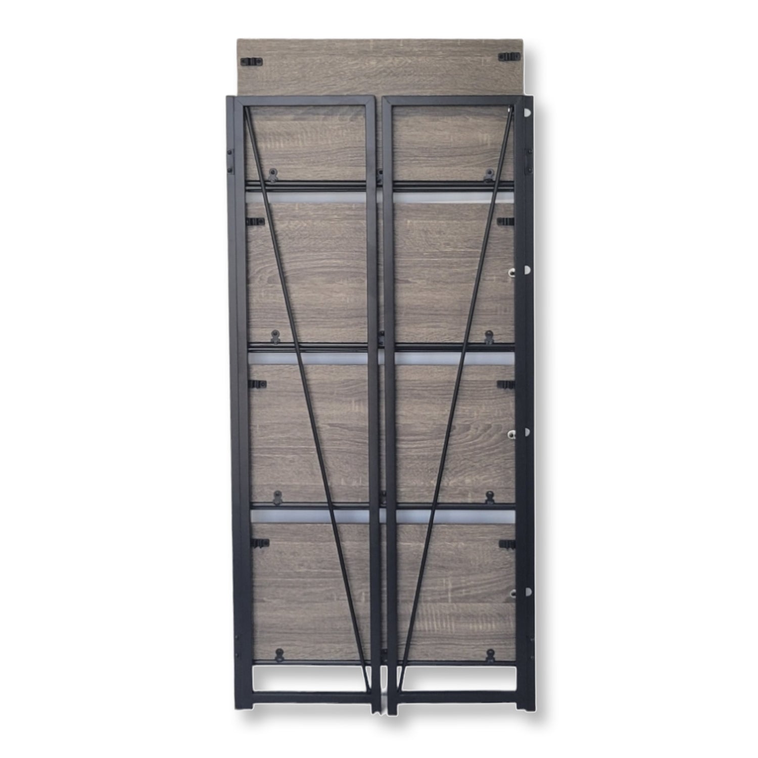 ITY International - Étagère Pliable à 4 Étages, 23.6" x37" x 11.8", Brun - Simple Boutique