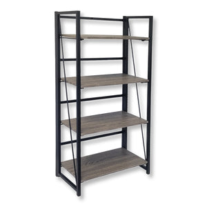 ITY International - Étagère Pliable à 4 Étages, 23.6" x37" x 11.8", Brun - Simple Boutique