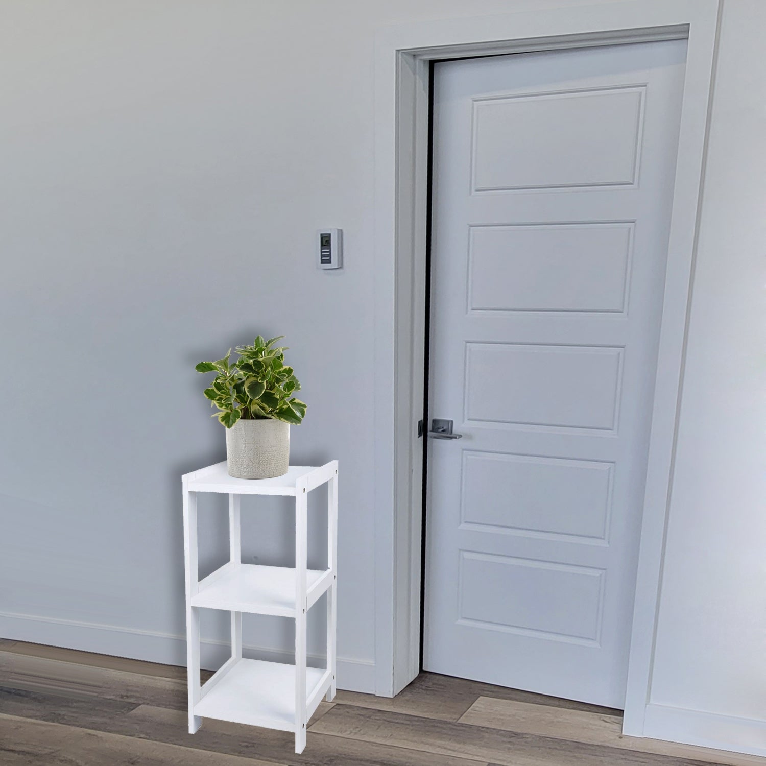 ITY International - Étagère à 3 Étages en MDF, 13.5" x 30.9" x 13", Blanc - Simple Boutique