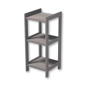 ITY International - Étagère à 3 Étages en MDF, 13.5" x 30.9" x 13", Gris Taupe - Simple Boutique
