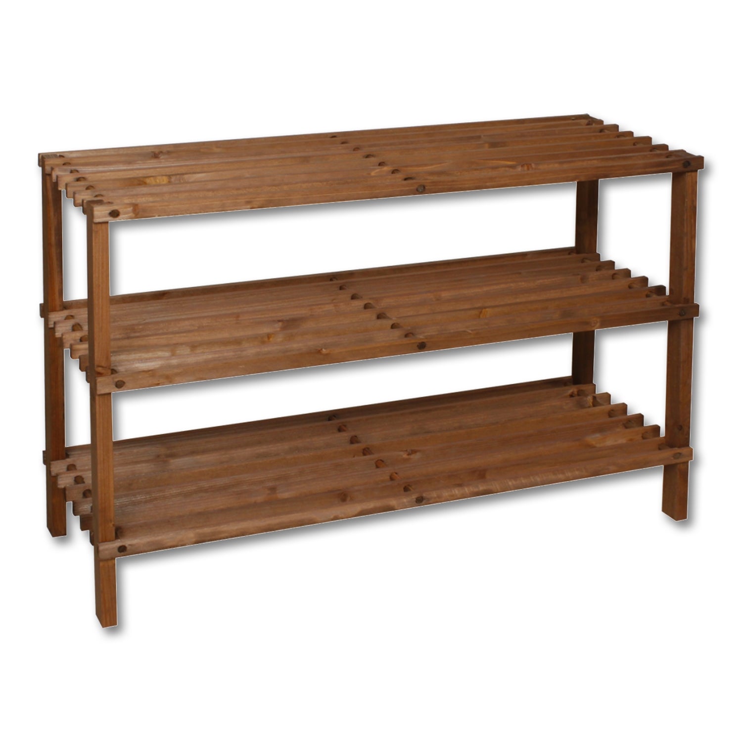 ITY International - Étagère à Chaussures en Bois à 3 Étages, 29"x10.4"x19", Brun - Simple Boutique