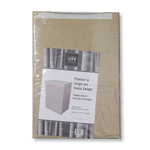 ITY International - Panier à Linge Pliable en Tissu, 15.75" x 11.85" x 23.65", Beige - Simple Boutique