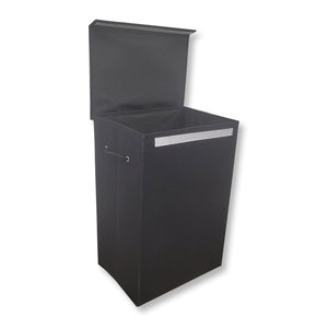 ITY International - Panier à Linge Pliable en Tissu, 15.75" x 11.85" x 23.65", Noir - Simple Boutique