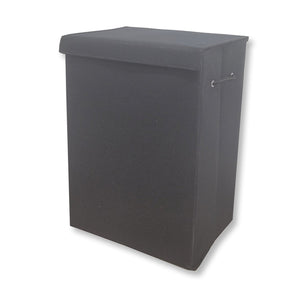 ITY International - Panier à Linge Pliable en Tissu, 15.75" x 11.85" x 23.65", Noir - Simple Boutique