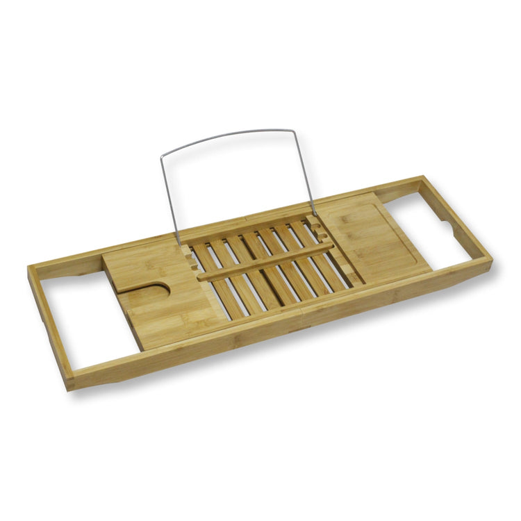 ITY International - Plateau pour Baignoire Extensible, 9" x 43.3" x 1.96", Fabriqué en Bambou - Simple Boutique