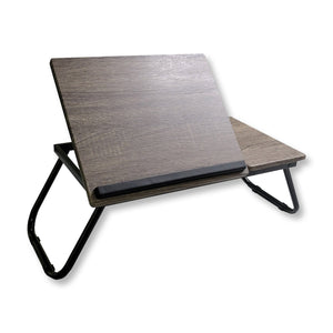 ITY International - Plateau pour le Lit Ajustable et Pliable, Motif de Bois Gris Taupe - Simple Boutique