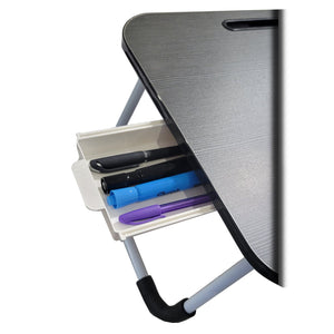 ITY International - Plateau pour le Lit Pliable, 23.6" x 15.7", 10.2", Noir - Simple Boutique