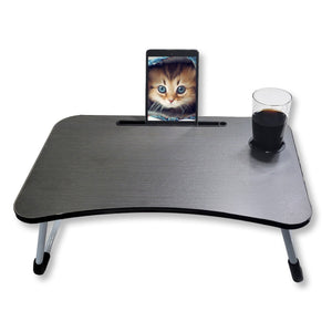 ITY International - Plateau pour le Lit Pliable, 23.6" x 15.7", 10.2", Noir - Simple Boutique