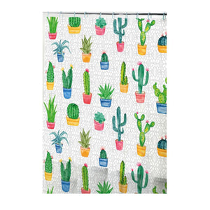 ITY International - Rideau de Douche en Peva, 71" x 71", Motif de Cactus - Simple Boutique