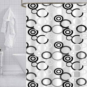 ITY International - Rideau de Douche en Peva, 71" x 71", Motif de Cercle - Simple Boutique