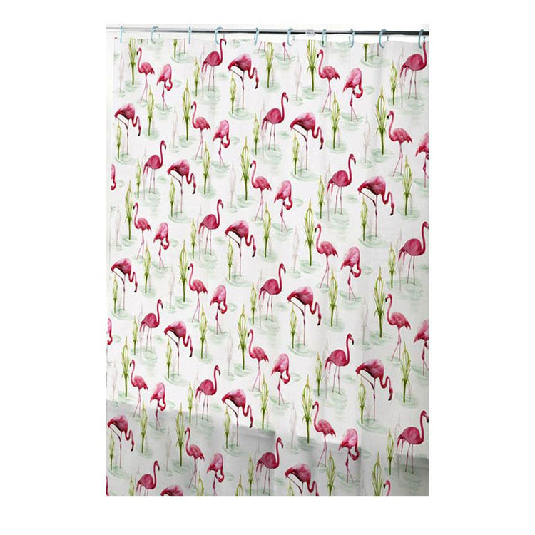 ITY International - Rideau de Douche en Peva, 71" x 71", Motif de Flamant Rose - Simple Boutique