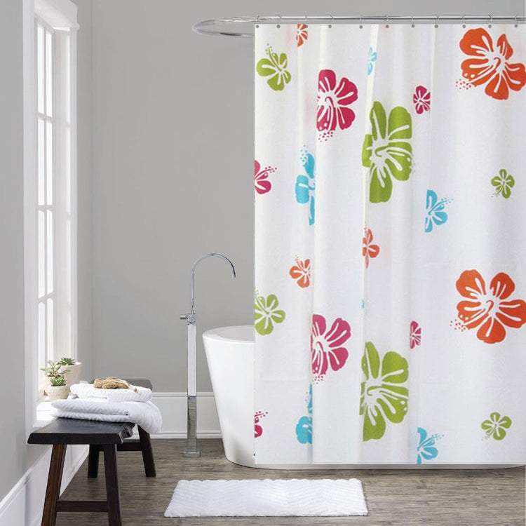 ITY International - Rideau de Douche en Peva, 71" x 71", Motif de Fleurs - Simple Boutique