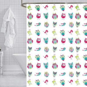 ITY International - Rideau de Douche en Peva, 71" x 71", Motif de Hibou - Simple Boutique