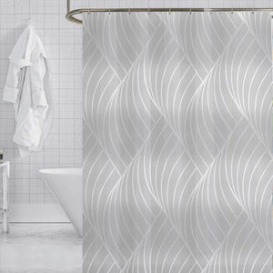 ITY International - Rideau de Douche en Peva, 71" x 71", Motif de Vague - Simple Boutique