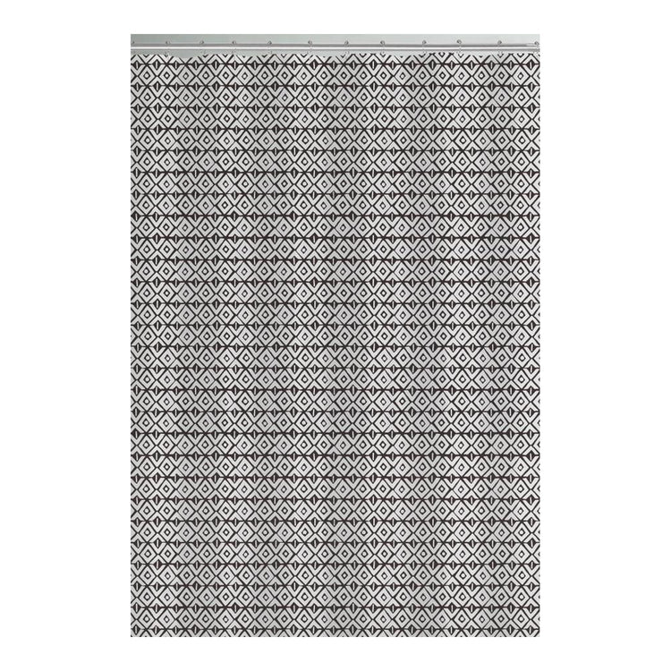 ITY International - Rideau de Douche en Peva, 71" x 71", Noir et Blanc - Simple Boutique