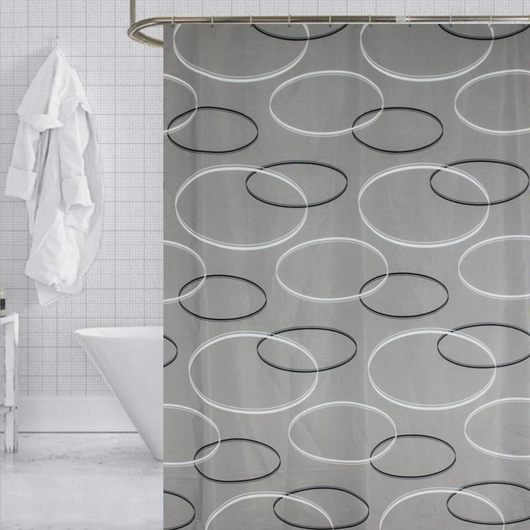 ITY International - Rideau de Douche en Polyester, 71" x 71", Gris - Simple Boutique