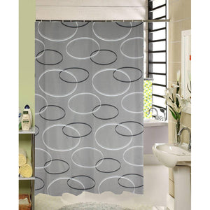 ITY International - Rideau de Douche en Polyester, 71" x 71", Gris - Simple Boutique