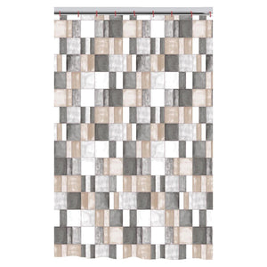 ITY International - Rideau de Douche en Polyester, 71" x 71", Gris - Simple Boutique