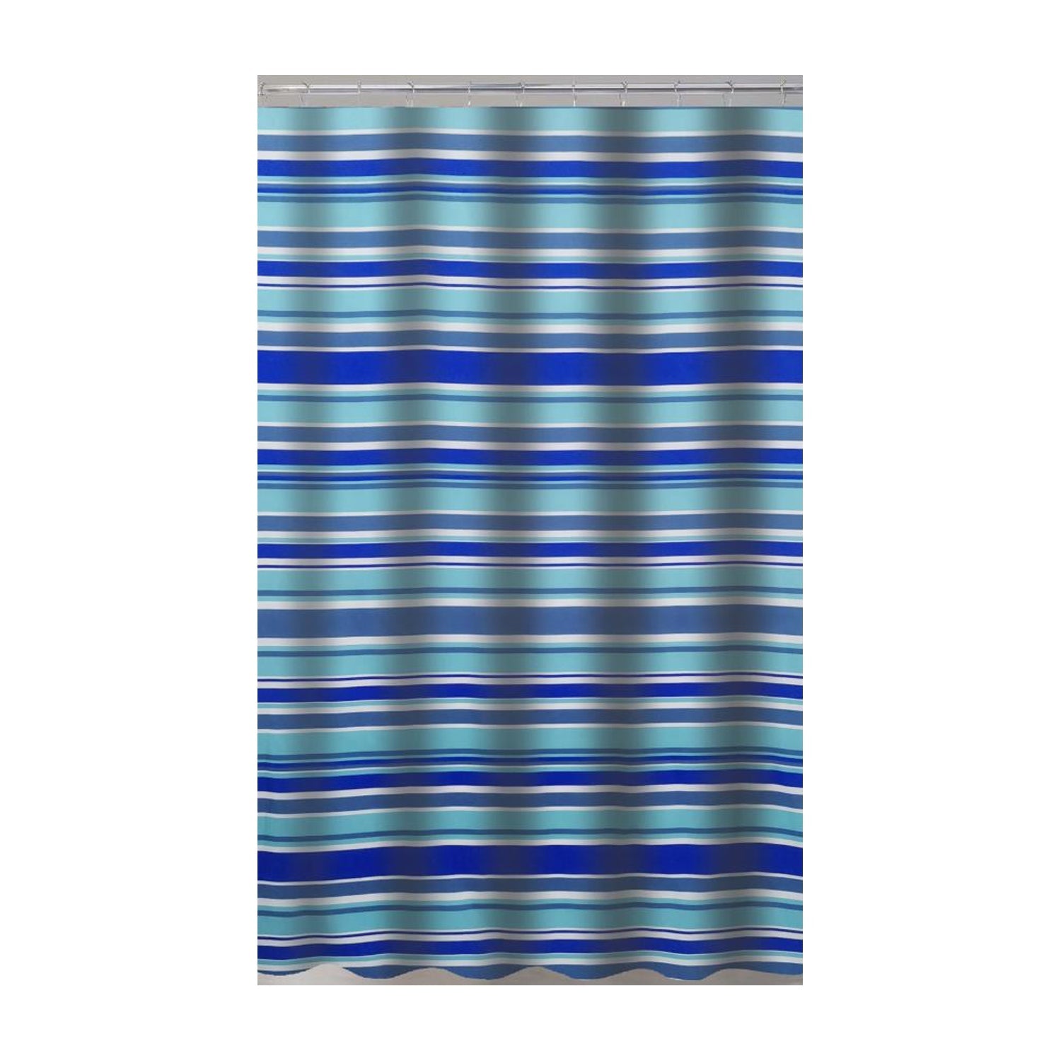 ITY International - Rideau de Douche en Polyester, 71" x 71", Rayures Blue - Simple Boutique